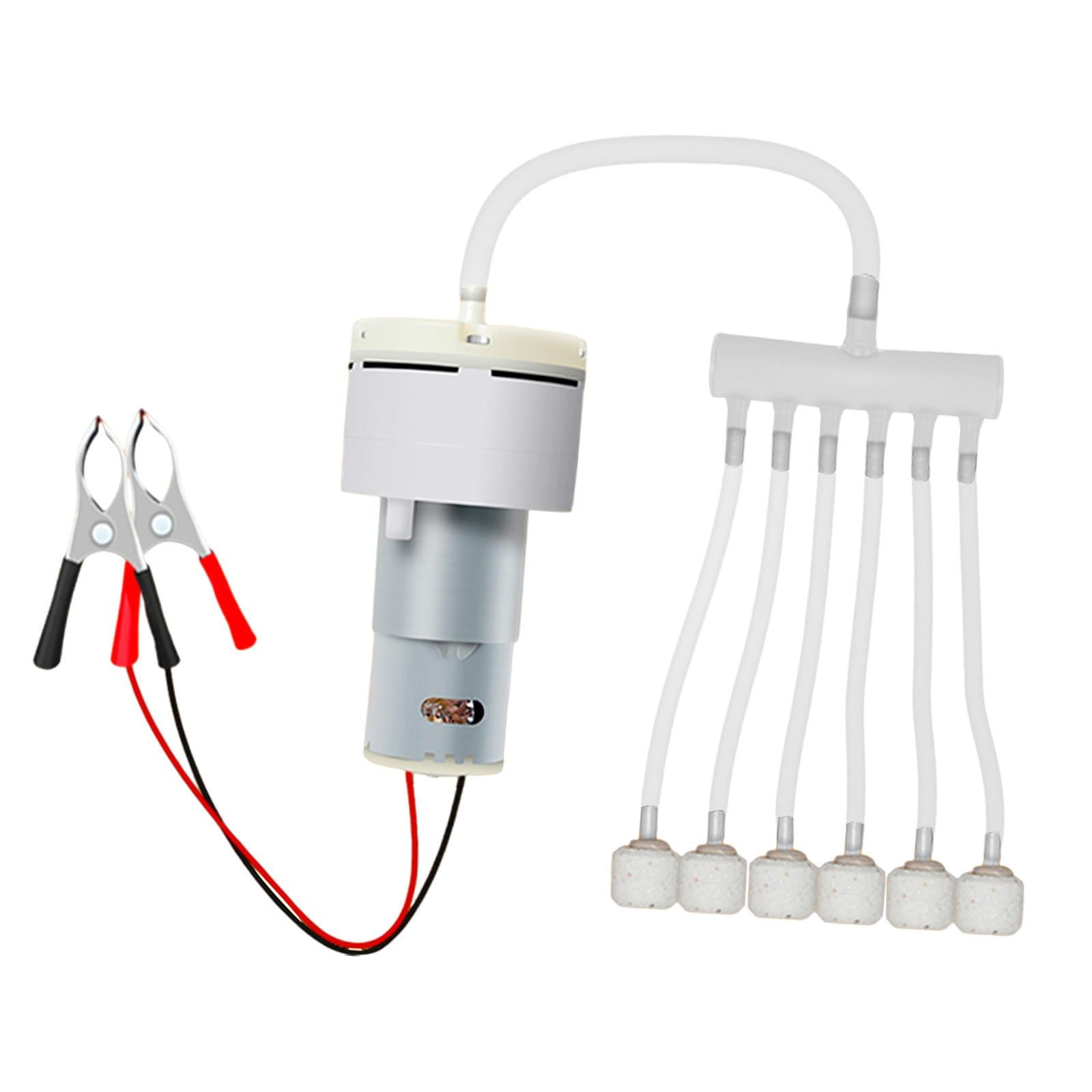 Mini Aquarium Oxygen Pump Aerator Whisper Energy Saving PP Material for Fish Tanks Outdoor Activities