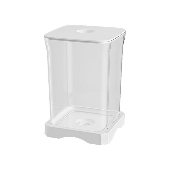 Mini Aquarium with LED Light Self-Cleaning Desktop Ecology Tank Cube Shaped Starter Creative Rotary Design for Home or Office