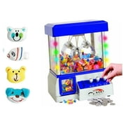 Mini Arcade Claw Grabber Game - Candy Machine for Kids- Retro Carnival Music & Flashing Lights- Best Birthday Gift Game. Use Gumballs, Toys, or Small Prizes - 4 Plush Animals Included