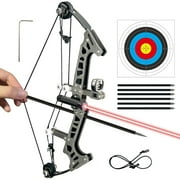 Mini Archery Bow Set 8.7""/10.2"" Mini Compound Bow Mini Hunting Bow Left and Right-Handed General Metal Material Catapult for Shooting/Practice Archery Entertainment Fun