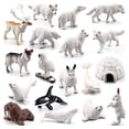 thumbnail image 1 of Xiyztok 18 Pcs Mini Arctic Animal Figures, Realistic Polar Animal Toys for Diorama School Project and Birthday Gift, 1 of 10