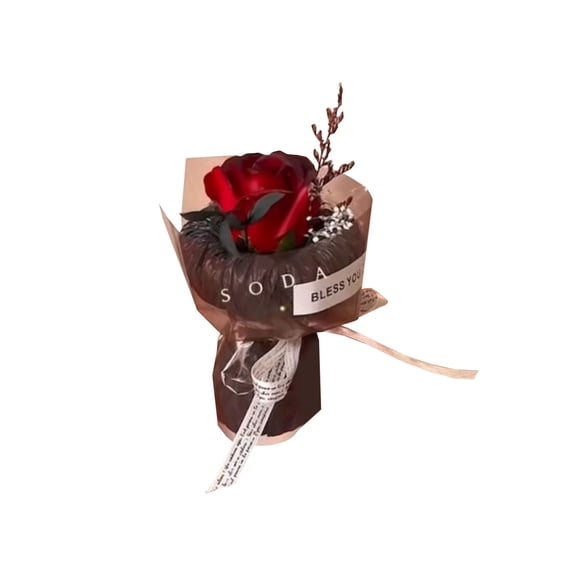 Mini AromaSoap Rose Bouquet – 5in Artificial Flower Arrangement, Romantic Scented Gift for Women, Car Interior Decoration, Festival Present — LAILLSH 2026 New
