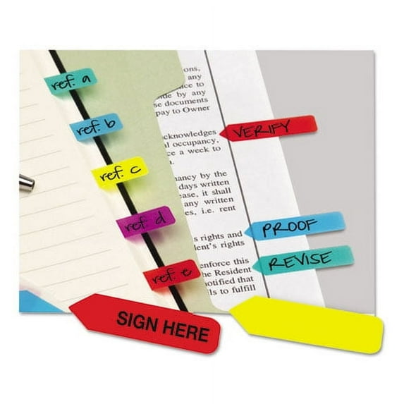 Mini Arrow Page Flags, Blue/mint/purple/red/yellow, 154 Flags/pack | Bundle of 2 Packs