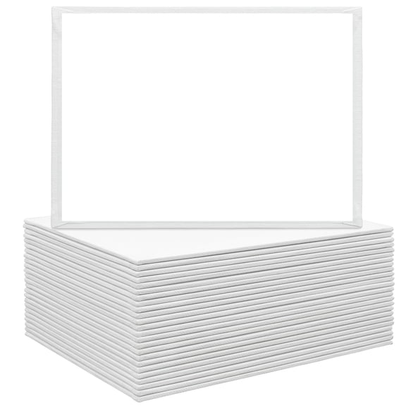 Mini Art Canvas Panels 5x7 Inch, 24 Pack Cotton Primed Boards, Smooth Surface for Brushes, Acid-Free MDF Backing, Home Decoration DIY, White