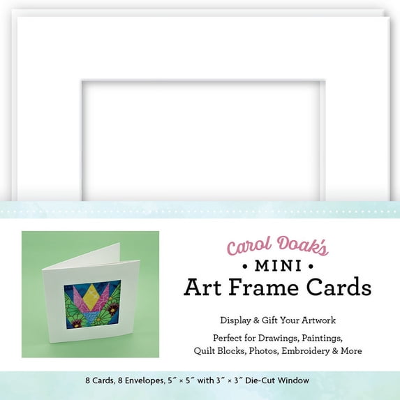 Mini Art Frame Cards : Display & Gift Your Artwork; Perfect for Drawings, Paintings, Quilt Blocks, Photos, Embroidery & More; 8 Cards, 8 Envelopes, 5" x 5" with 3" x 3" Die-Cut Window (General merchandise)