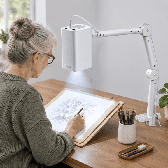 Mini Art Projector for Tracing and Drawing, White, Plug-In Power