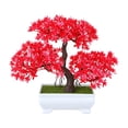 Fake Plaster Tree Mini Artificial Bonsai Tree, Plastic Artificial Fake Plant Cedar Bonsai ...