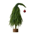 thumbnail image 1 of Mini Artificial Christmas Tree – 15.7in Small Tabletop Pine Tree for Home, Office, Desk, or Gift – Green Plastic Holiday Decoration with Noble Pine Design, 1 of 5