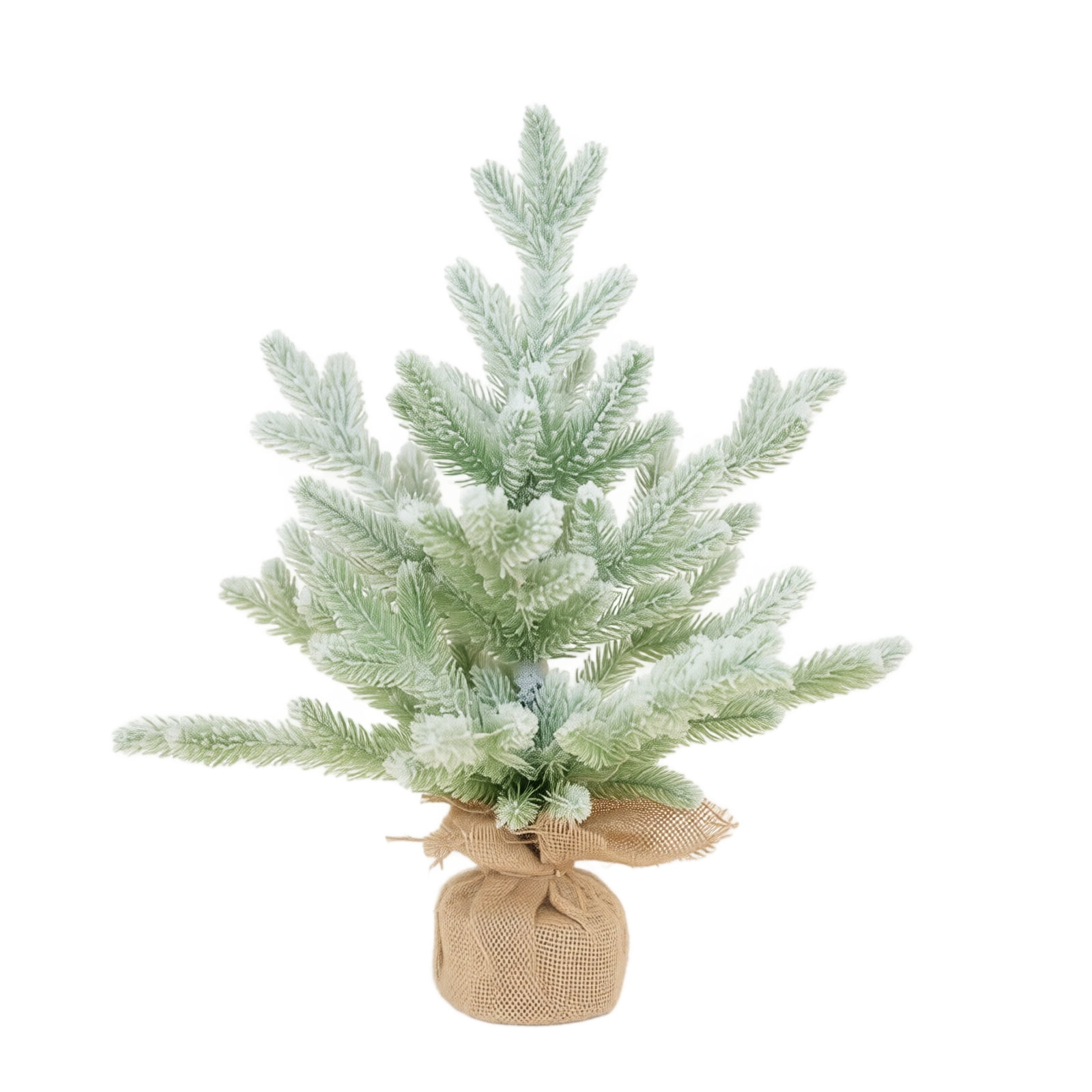 Mini Artificial Christmas Tree 60cm Tabletop Snow Flocked Pine Tree ...
