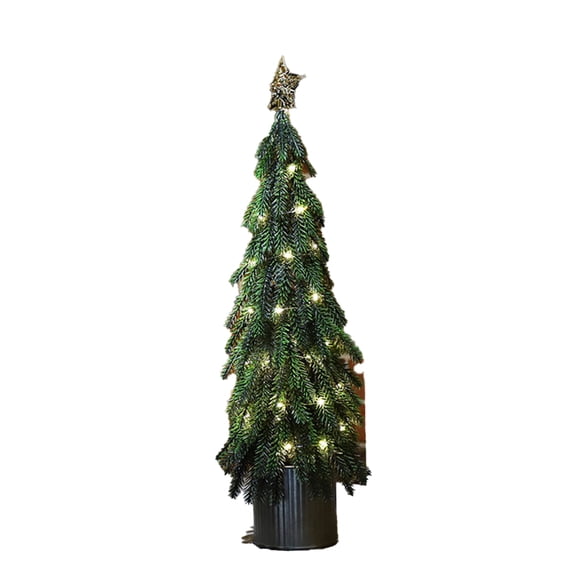 Mini Artificial Christmas Tree Frosted Christmas Tree Desktop White Cedar - G