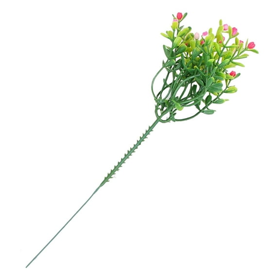 Mini Artificial Fake Flowers Bunch Bouquet Plastic Small Berry Topiary Shrubs Gypsophila Garden Wedding Home Decor, 1 Pcs, 8.66 Inches