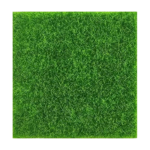 Mini Artificial Green Grass Squares Portable Photography Background Mat for DIY Craft Tabletop Scene Decor