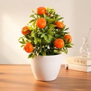Mini Artificial Orange Tree - Lifelike Potted Plant Decoration