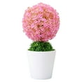 thumbnail image 1 of Mini Artificial Plants Plastic Fake Green Flower Topiary Shrubs with Pot for Home Décor, 1 of 8