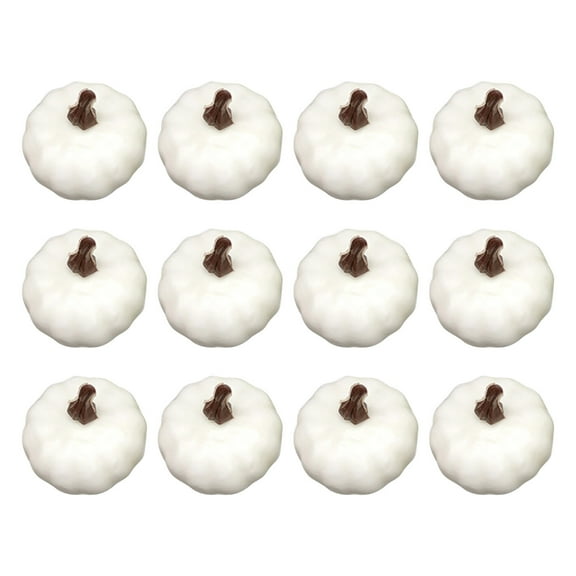 Mini Artificial Pumpkins - 12PCS Foam Pumpkins, for /Thanksgiving Decor, 6x6.5cm
