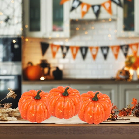 Mini Artificial Pumpkins for Decor, Realistic Foam Craft Pumpkins for Halloween Thanksgiving Fall Home Table Centerpiece Party Decorations