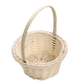 thumbnail image 1 of Mini Artificial Rattan Flower Girl Basket with Ergonomic Handle – Wedding, Photo Prop, Small Storage Organizer for Keys, Jewelry, Cosmetics, Home Decor B, 1 of 7
