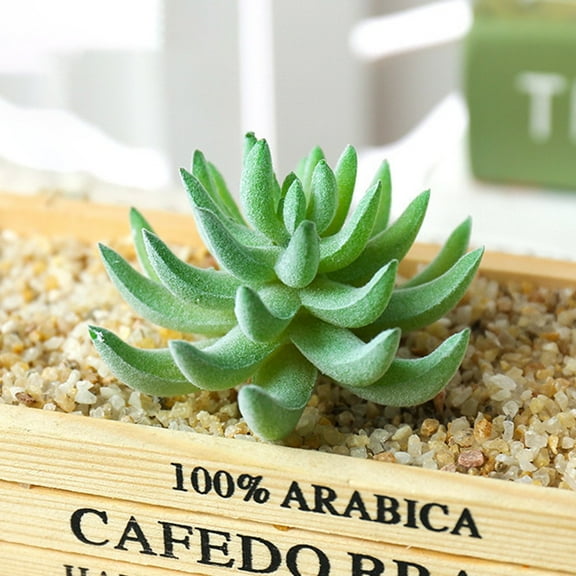 Mini Artificial Succulent Flocked Simulation Plant Fake Cactus Lotus Landscape Decorative Ornaments Home Garden Decor