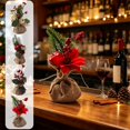 thumbnail image 1 of Mini Artificial Tabletop Christmas Plant Ornament, Compact Holiday Centerpiece Decor, Tiny Faux Greenery Display for Mantel Shelf Coffee Table Indoor Winter Xmas Home Furnishing, 1 of 7
