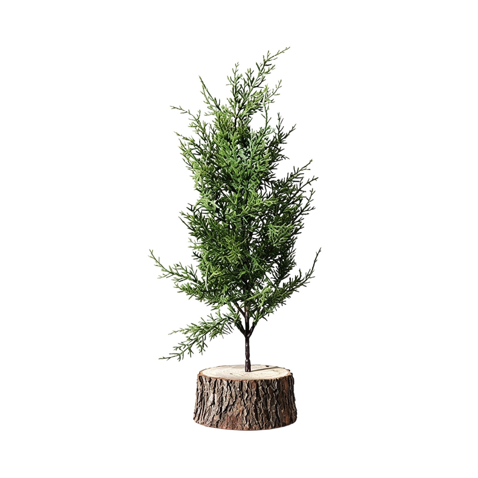 Mini Artificial Tabletop Christmas Tree, 11.8 in Green Fake Pine with ...