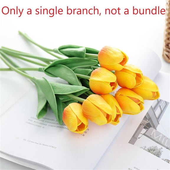 Mini Artificial Tulip Flower Bunga Tiruan Hand Bouquet Beauty in A Vase Sunset