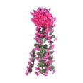 thumbnail image 1 of Mini Artificial Violet, Small Fake Silk Orchid Hanging Basket, Wisteria Floral Garland Decor, Mini Wall Flower for Home Garden Indoor Decor, 1 of 3