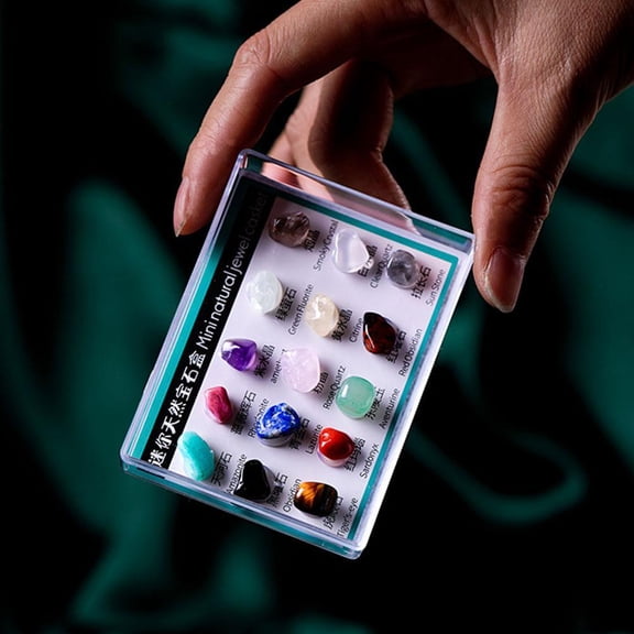 Mini Assorted Tumbled Polished Stones Healing Crystal Set Chakra Quartz Kit Real Raw Stones Meditation Gifts for Reiki Yoga Energy Therapy Beginners-Stone