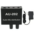 Mini Audio Distribution Mixer 2 in 2 Out Stereo Magnifier Distributor