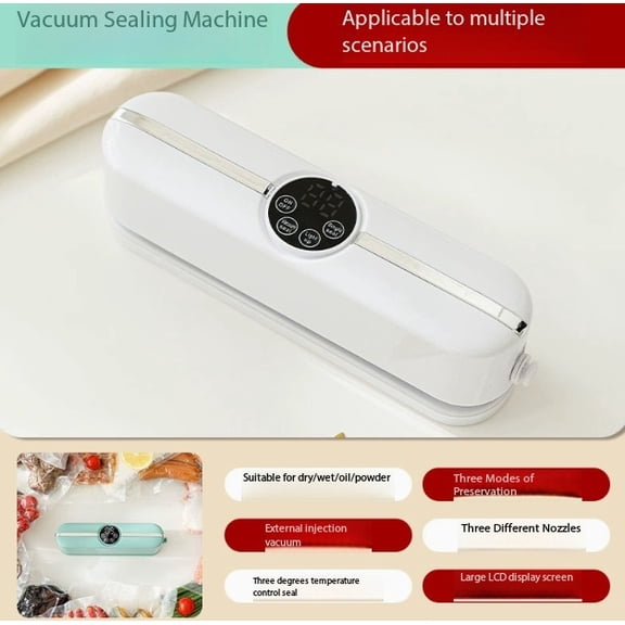 Mini Automatic Vacuum Sealing Machine for Food Preservation & Snack Packaging Compact Portable Sealer for Home Kitchen, Catering, and Sous Vide Use