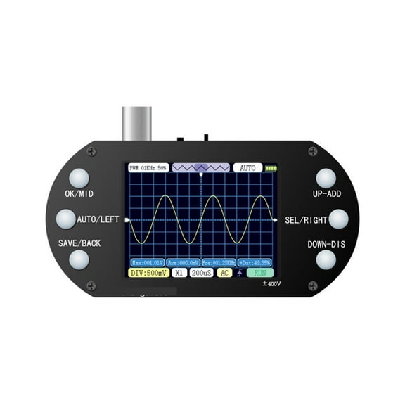 Mini Automotive Oscilloscope Mini Oscilloscope 2.5Mhz Sampling Rate Trigger Function Auto/Nomal/Single for Electronic Repair DIY