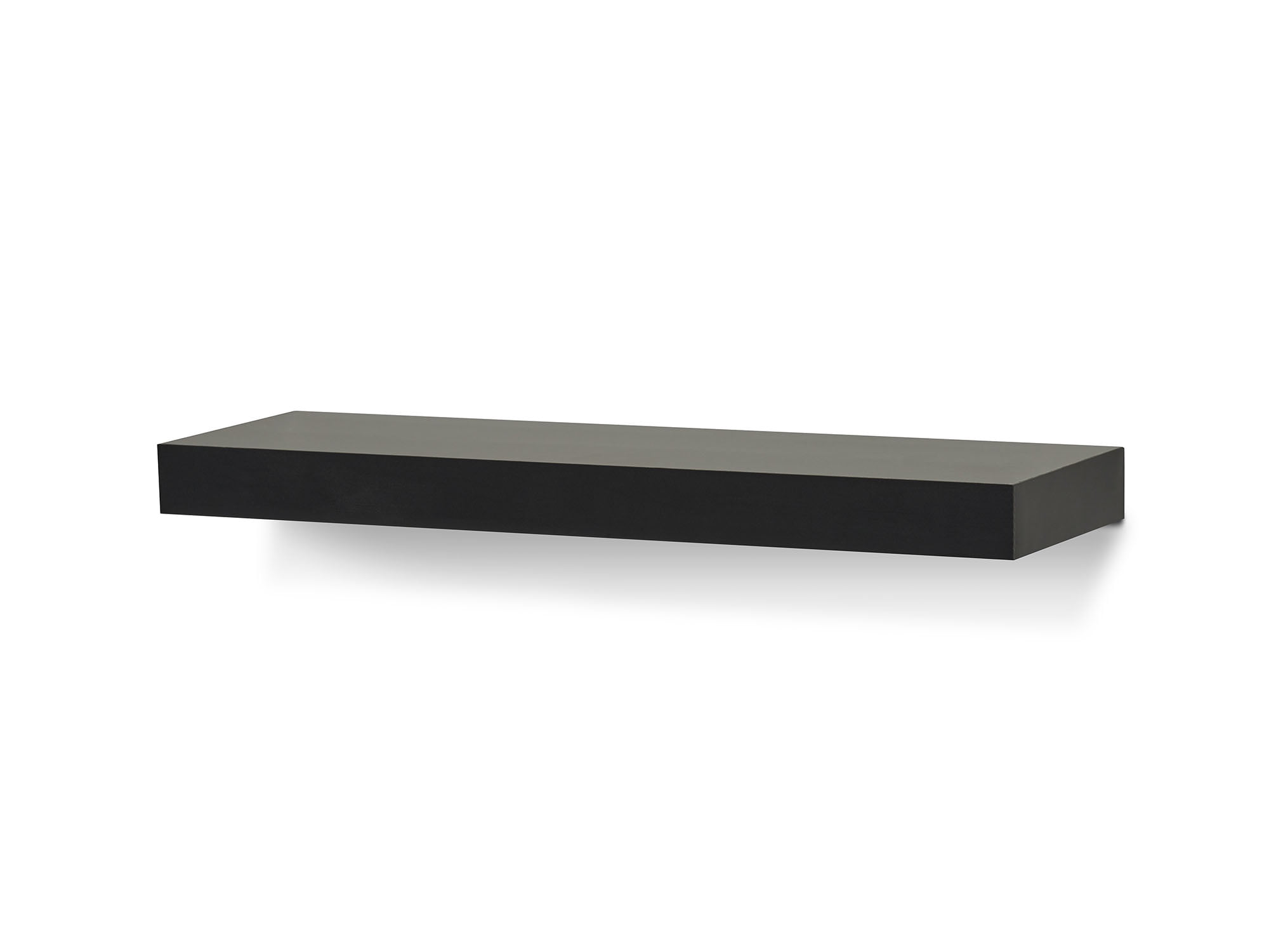 Sleek Black MDF 20" Modern Floating Wall Shelf