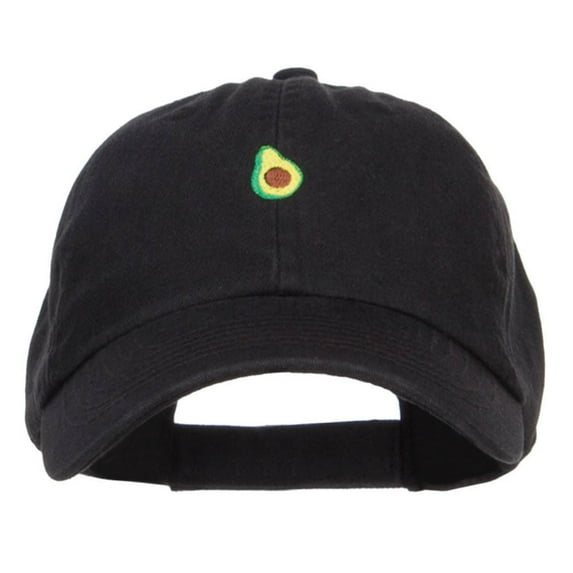 Mini Avocado Embroidered Pet Spun Cap - Black OSFM