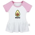 thumbnail image 1 of Mini Avocado Funny Dresses For Baby, Newborn Babies Skirts, Infant Princess Dress, 0-24M Kids Graphic Clothes (Pink Raglan Dresses, 0-6 Months), 1 of 4