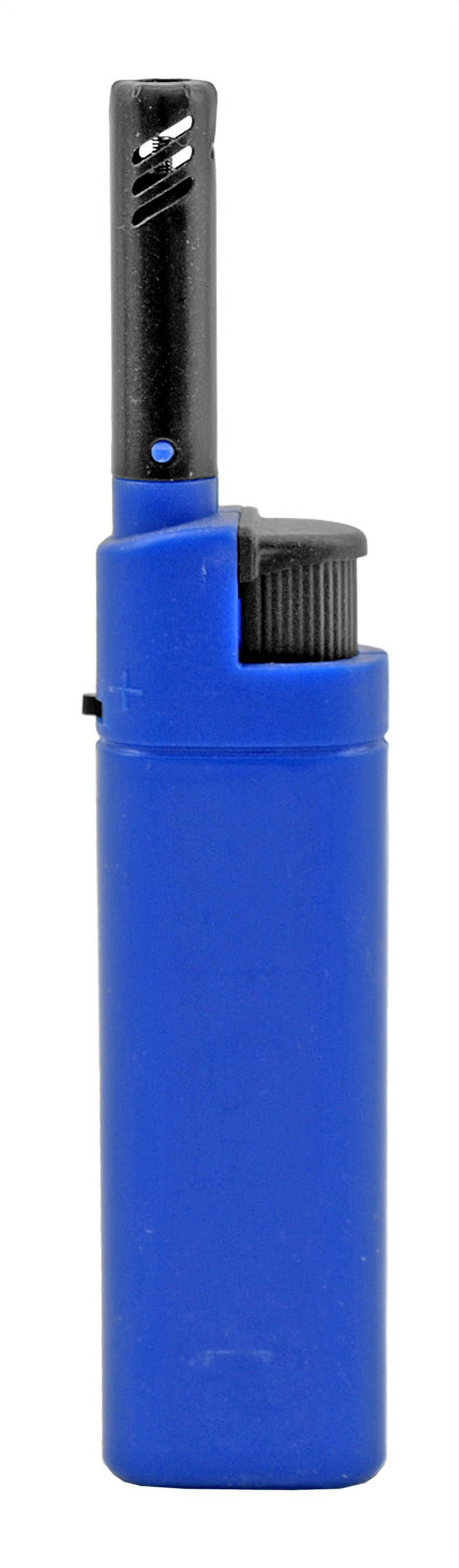 Mini BBQ Style Push Button Lighter with Adjustable Flame Assorted