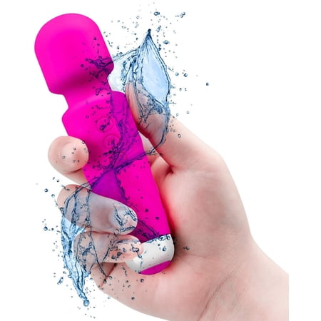 Mini Back Massager, Rechargeable Waterproof Cordless Back Wand Massager for Neck Shoulder Back Body Massage Sports Recovery Muscle Aches