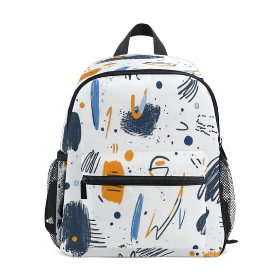 Mini Backpack Art Brushstroke Pattern Design - Durable with Safety Features for 3-8 Years