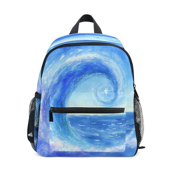 Mini Backpack Blue Waves - Durable with Safety Features for 3-8 Years