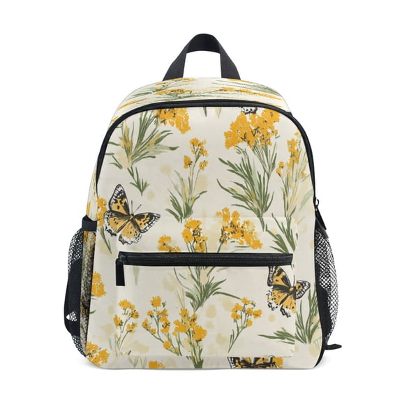 Mini Backpack Butterflies and Yellow Flowers - Durable with Safety Features for 3-8 Years