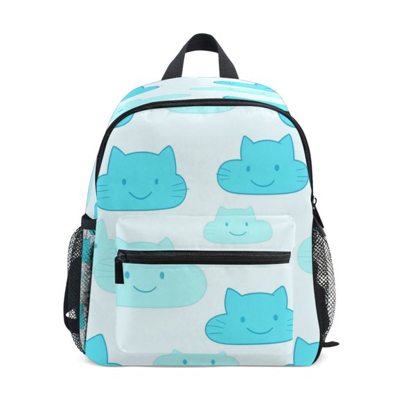 Mini Backpack Cat Faced Clouds Pattern - Durable with Safety Features for 3-8 Years