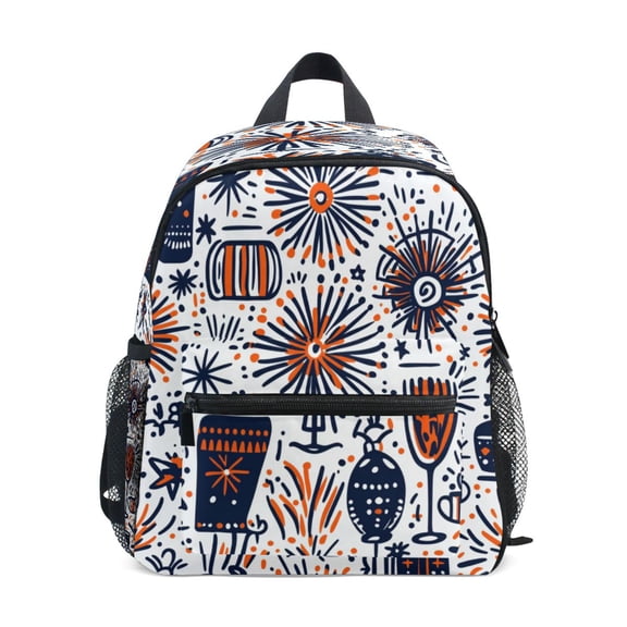 Mini Backpack Celebration and Festivity Pattern - Durable with Safety Features for 3-8 Years