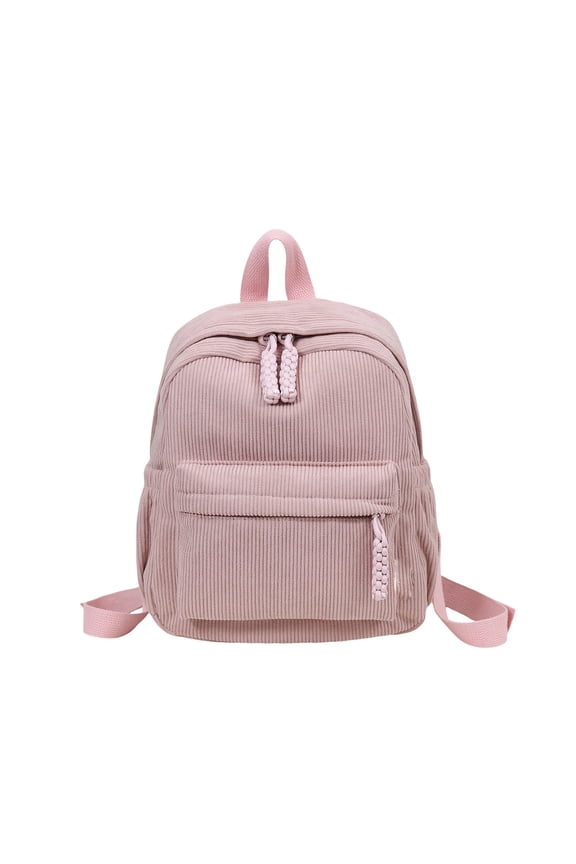 Mini Backpack Corduroy Lightweight Travel School Bag for Daily Use