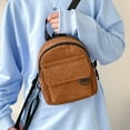 thumbnail image 1 of Mini Backpack Corduroy Small Schoolbag, Cute Lightweight Shoulder Bag Cosmetic Backpack for Students Commuting Travel, Adjustable Strap Fashion Daypack for Daily Use, 1 of 6