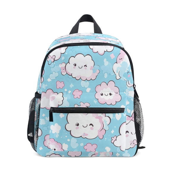 Mini Backpack Cute Clouds Pattern - Durable with Safety Features for 3-8 Years