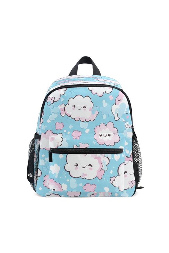 Mini Backpack Cute Clouds Pattern - Durable with Safety Features for 3-8 Years