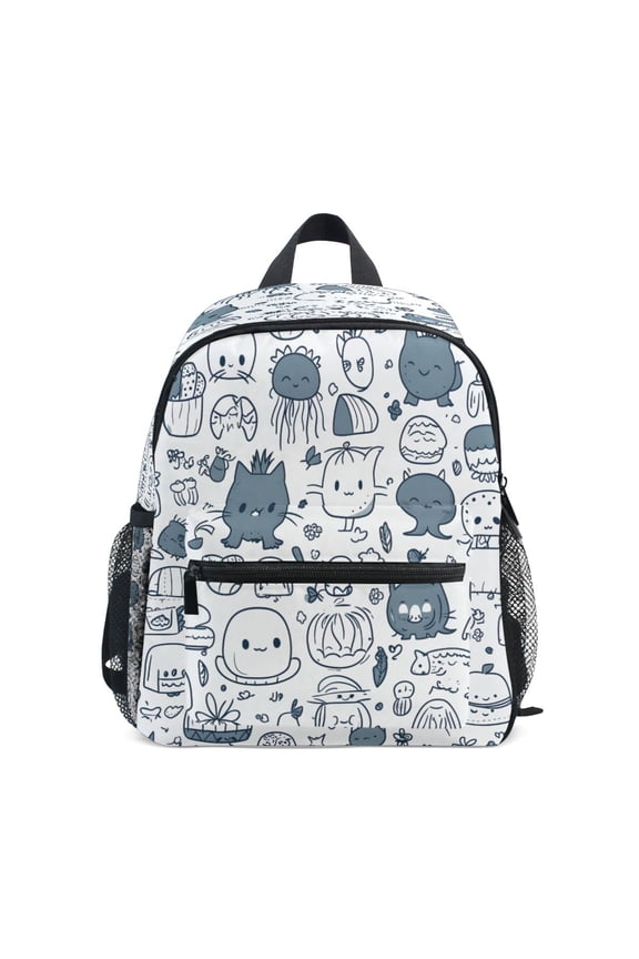 Mini Backpack Cute Doodles Of Various Animals - Durable with Safety Features for 3-8 Years