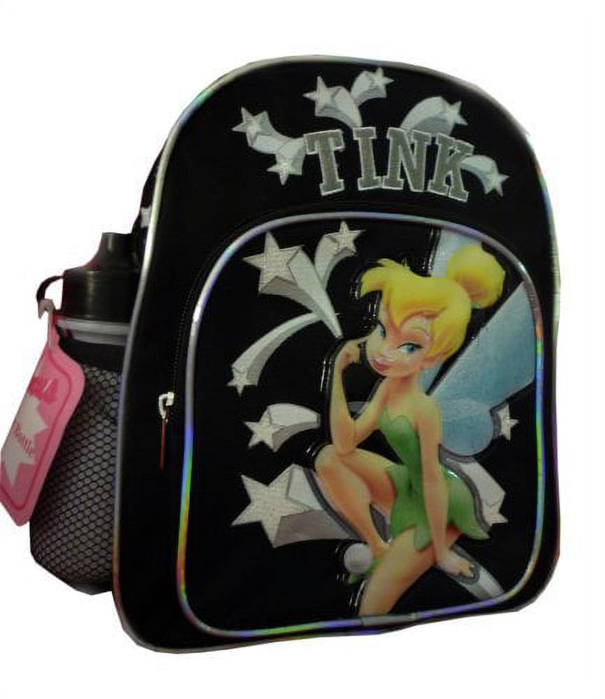 Mini Backpack - Disney - Tinkerbell - w/ Water Bottle Black New 35344 - image 1 of 4