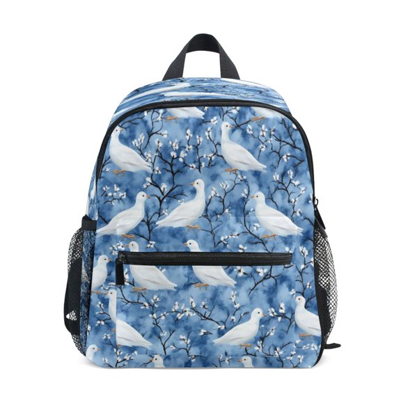 Mini Backpack Doves Pattern - Durable with Safety Features for 3-8 Years