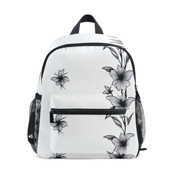 Mini Backpack Elegant Floral Pattern - Durable with Safety Features for 3-8 Years