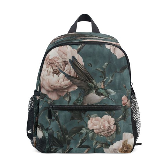 Mini Backpack Elegant Hummingbirds Pattern - Durable with Safety Features for 3-8 Years