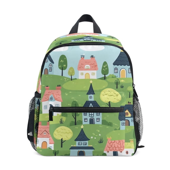 Mini Backpack Fairytale House Scene - Durable with Safety Features for 3-8 Years